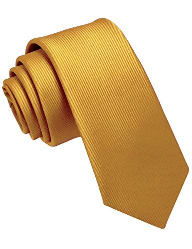 JEMYGINS Cravatta Uomo Multicolore Sottile 6CM Giallo