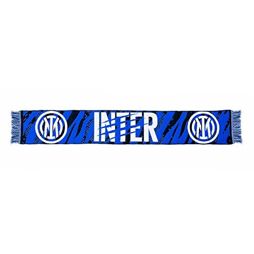 Inter Sciarpa Capodanno Cinese Limited Edition, Grafica Graffio Tigre e scritta, Jacquard, Unisex Adulto, Nero/Blu, Taglia Unica