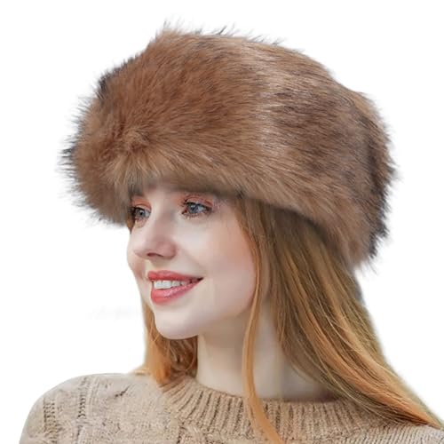 Cozylkx Fasce per Capelli Soffici in Peluche Paraorecchie Caldo Invernale Paraorecchie Cappello a Fascia in Stile Russo per Donna