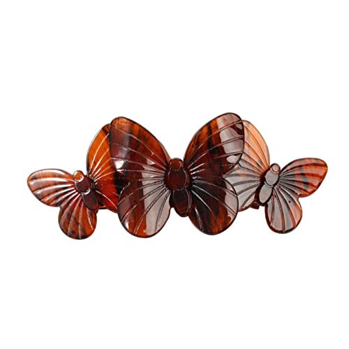 BINGDONGA Fermagli for capelli Fermagli spessi Barrettes Bellissimi for le donne Barrettes Large Beautiful YYb859 accessori per capelli (Color : Brown, Size : Taille unique)