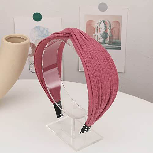 Generic Accessori Accessori per capelli a tesa larga bowknot stampa fascia per capelli dolce multicolore tutto-fiammifero accessori per capelli fascia a tesa larga frangia, fagiolo rosa