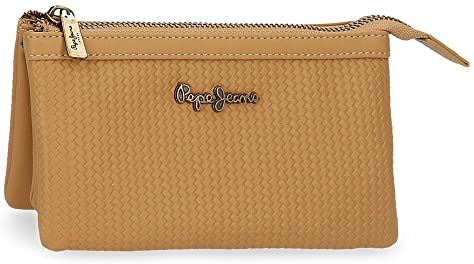 Pepe Jeans Borsa  Lena Tre Scomparti Marrone 17,5x9,5x2 cm Pelle sintetica