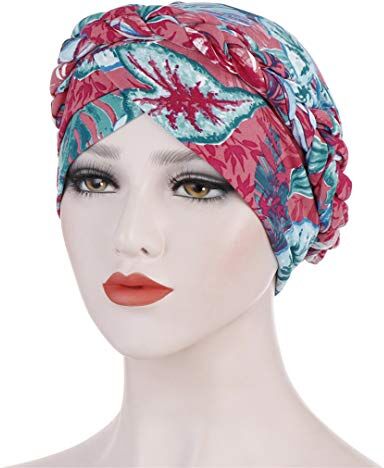 Lmtossey Fascia in seta stampata da donna in tessuto floreale corto intrecciato fascia può nascondere i capelli Bandana