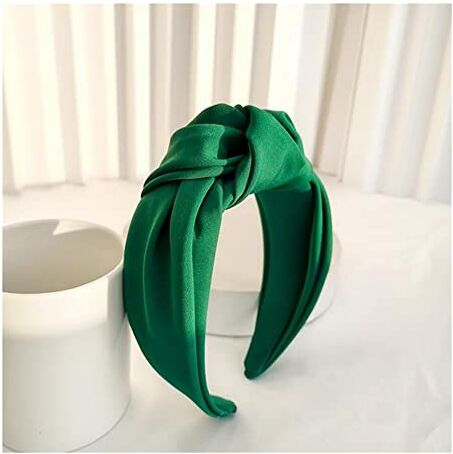 ARTSIM Nodo centrale for la testa da donna, rifiniture casual for foulard, fascia for capelli, nuovo copricapo, abbigliamento (Color : Green 1 Hairband)