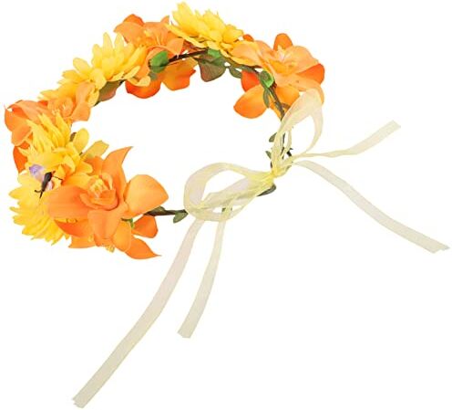 FRCOLOR Fiore Farfalla Di Fiori Hawaiana Ghirlanda Di Testa Floreale Copricapo Sposa Cerchietto Bride Sposa Fasce Per a Fiori Ragazza Boemia Tessuto Fiore Artificiale