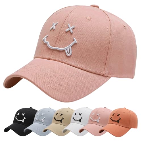 Baynetin Berretto Cappello da Baseball Cappellino Unisex Cotone Cappelli Hip Hop Estivo Regolabile Cappuccio Casuali Traspirante Ricamato All'aperto Movimento Cappellini (Rosa)