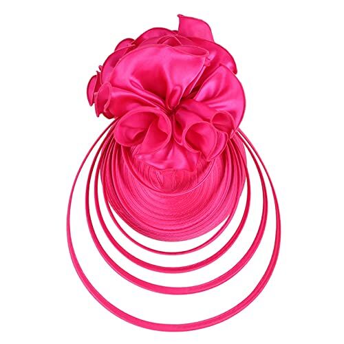 Generic Bella fascia per capelli da donna Derbys cappello fascinator pillbox fascia per cocktail bella fascia per capelli da donna (rosa, taglia unica)