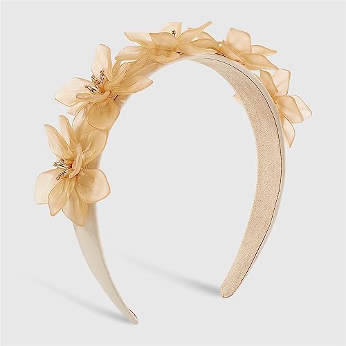 Youllyuu Extra Large Fiore di Cristallo Perla Fascia Tiara Accessori per Capelli Copricapo Gioielli Cerchietto Da Sposa Fasce Per Le Donne 11