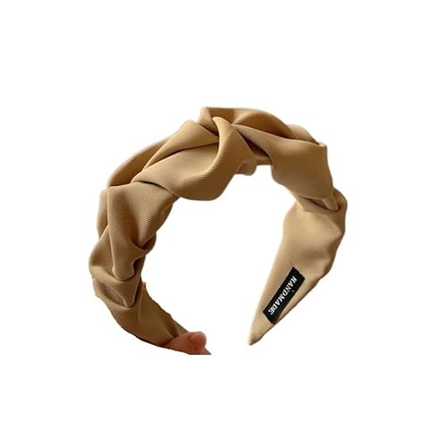 ERICAT Fascia for capelli larga in raso Cerchietto for capelli Fasce for Copricapo da donna Accessori for capelli da donna Copricapo for ragazza (Color : Khaki, Size : One size)