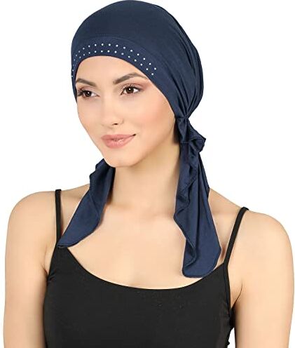 Deresina Headwear Bandana Pre-legato ornato (Denim Ornato)