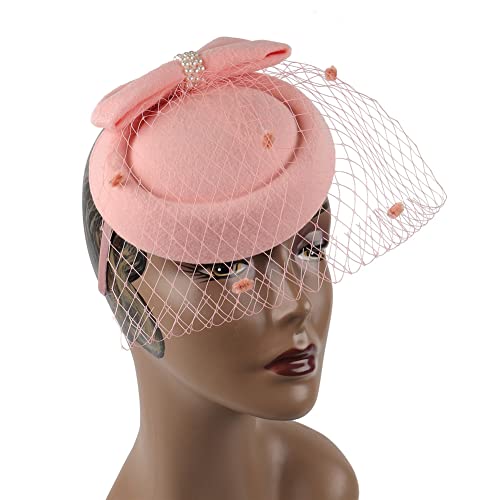 Youllyuu Fascinator Cappello da donna 20 S 50 S, con velo