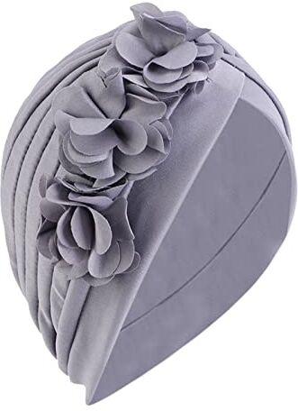 Generico Vestiti per Natale Donne Cancro Sciarpa Cappello Cap Sciarpa Turbante Wrap Turbante Cappelli Copricapi Fascia per Ragazzo (Grey, One Size)