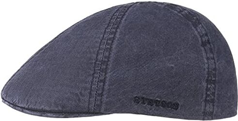 Stetson Texas Coppola in Cotone Uomo Berretto Piatto Cappello Cotton cap con Visiera Primavera/Estate XXL (62-63 cm) Blu