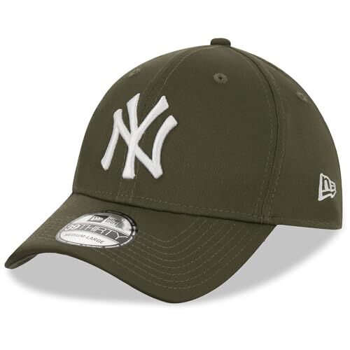 New Era New York Yankees MLB League Essential Verde Oliva 39Thirty Berretto Elasticizzato