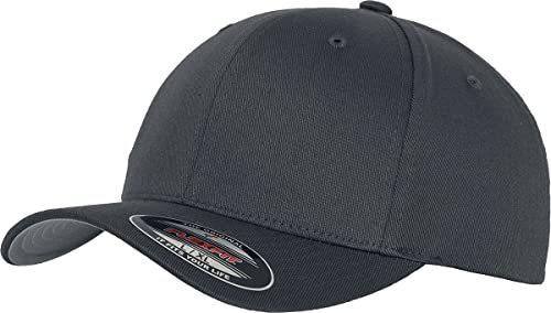 Flexfit Wooly Combed Unisex Cappello Grigio Scuro XXL 63% Poliestere, 34% Cotone, 3% elasthane