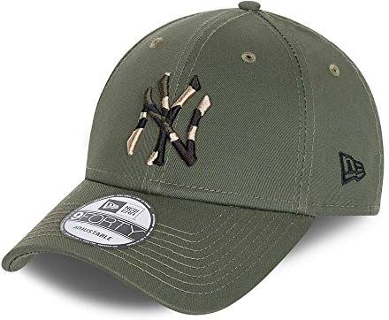 New Era York Yankees Berretto MLB 9forty Cappellino da Baseball Camo Infill Cappello Baseball Verde