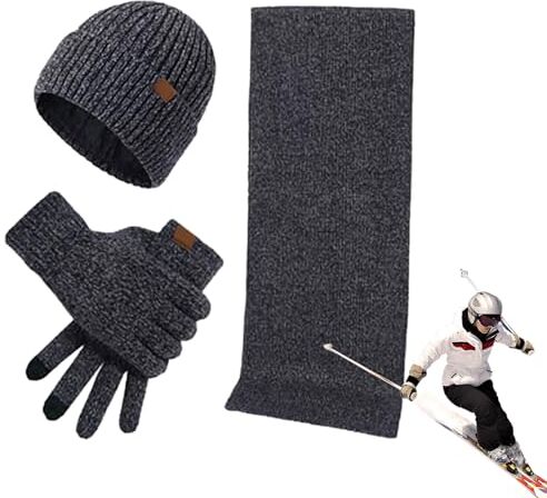 manting Cappelli invernali, guanti elastici invernali, sciarpe, guanti   comodi e spessi e delicati sulla pelle, set di guanti elastici invernali