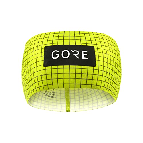 GORE WEAR Fascia unisex Grid, Taglia unica, Giallo neon/Nero