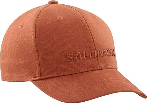 Salomon Logo Cappellino Unisex, Stile casual, Comfort e leggerezza, Fit adattabile, Orange, Taglia Unica