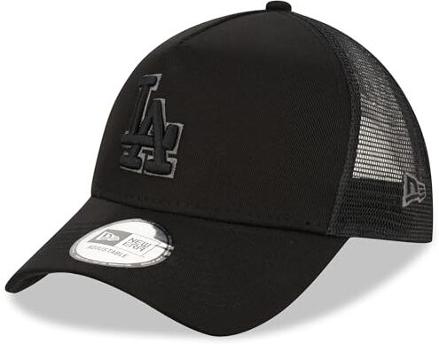 New Era Los Angeles Dodgers MLB BOB Team Logo Nero A-Frame Berretto da Camionista Regolabile