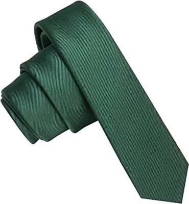 JEMYGINS Cravatta Uomo verde scuro in Seta Multicolore Extra Fini 4CM