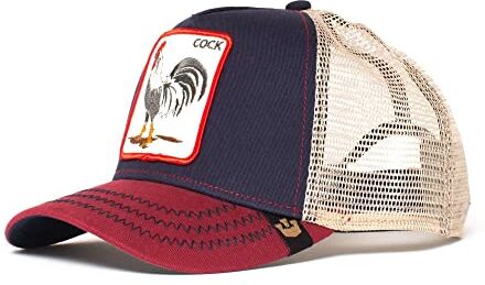 Goorin Bros. All American Rooster Cock Hahn Navy Red A-Frame Adjustable Trucker Cap One-Size