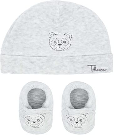 THUN ® Cappello e Scarpine Grigie  & OVS in Cotone bio Panda Bandoo