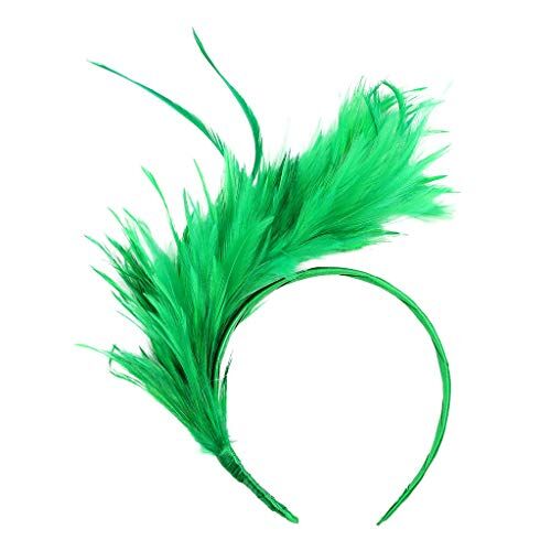 Generic Classic Flapper Fascia per capelli da donna, colore nero, taglia unica, colore verde