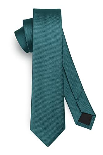 HISDERN Cravatte da Uomo Cravatte da Uomo in Tinta Unita Verde Cravatta da Sposa Cravatta da Uomo Classica Formale da Uomo 6 cm