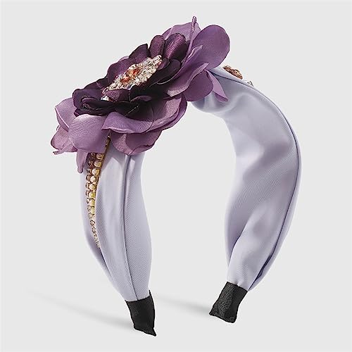 Youllyuu Extra Large Fiore Cristallo Perla Fascia Tiara Accessori Per Capelli Copricapo Gioielli Cerchietto Da Sposa Fasce Per Le Donne 2