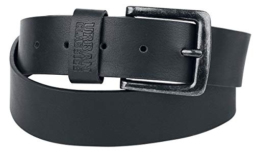 Urban Classics Leather Imitation Belt, Cintura Unisex Adulto, Nero (Black 7), XL