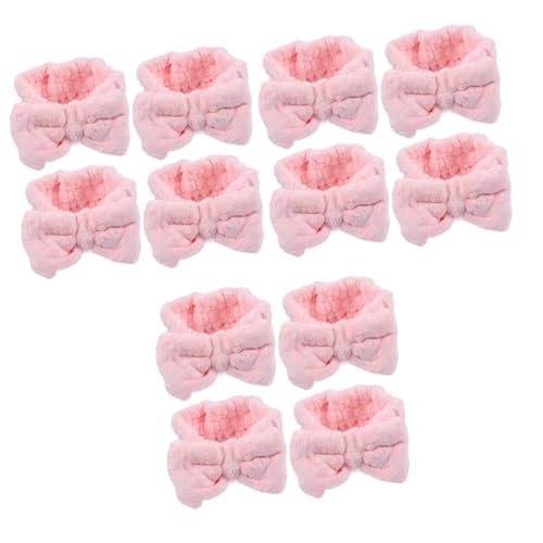 Ipetboom 12 Pz in pile di corallo cerchietti bambina cura della pelle per accessori per sciarpa Mancare copricapo vello di corallo rosa