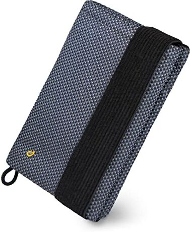 GUGGIARI ® Portafoglio Uomo Slim, Morbido e Flessibile, dotato di un Sistema di Protezione RFID Portafoglio Uomo Piccolo, Contanti e Chiavi (Grey Oxford)