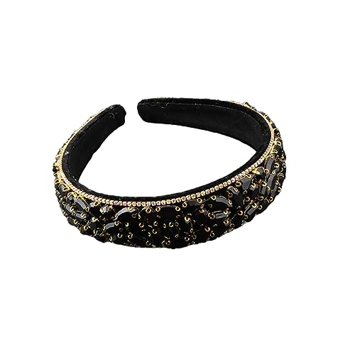 Rfmfkkg Copricapo da donna in pile barocco pieno di strass splendido cerchietto per capelli accessori per capelli 6