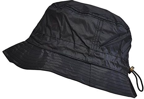 Toutacoo , Cappello da Pioggia Aspetto Nylon Regolabile (01-Nero/Small)