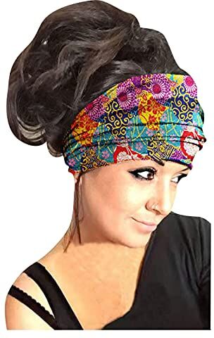 YWSTYllelty Fascia Elastica Capelli Donna Fascia elastica Fascia avvolgente Bandana Fascia da donna Fascia per con stampa Cerchietto per Sposa Strass