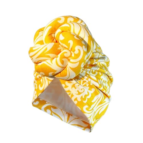 ERICAT Hijab Exaggerated Braided Flower Bouquet Hair Hat Decorative Headband (Color : 10372/Yellow)