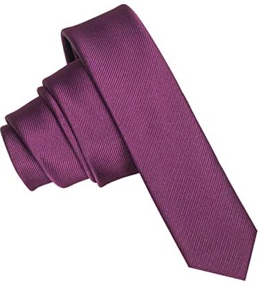 JEMYGINS Cravatta Uomo Viola in Seta Multicolore Extra Fini 4CM