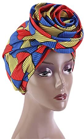 Youllyuu Donne Africano Cofani Grande Fiore Copricapo Turbante Raso Linned Beanie Copricapo Cap Accessori Per Capelli