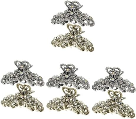 MAGICLULU 8 Pz fermaglio per con strass floreale hairdorables hair charms clip ad artiglio di strass fermagli per per da donna molletta artigli per spessi