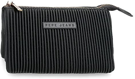 Pepe Jeans Borsa  Aurora Tre Scomparti Nera 17,5x9,5x2 cm Pelle Sintetica