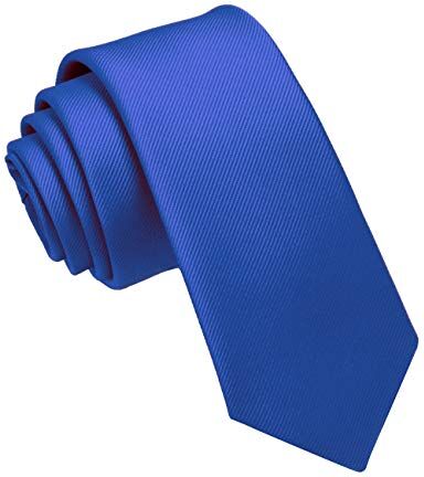 JEMYGINS Cravatta Uomo Blu in Seta Multicolore Sottile 6CM