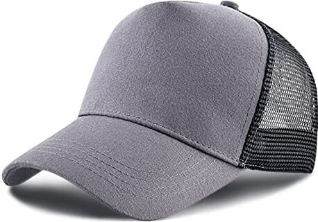 Baynetin 5 Pannello Posteriore Maglia Trucker Cappellino da Baseball,Regolabile Trucker High Profile Berretto (Grigio Nero)