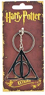 Half Moon Bay Harry Potter 1012350310 Portachiavi Deathly Hallows, in acciaio INOX, colore Argento, 9 x 4 x 4 cm