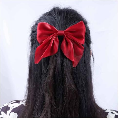 Inilbran Boho Fiocco Capelli Clip Raso Fiocco Capelli Barrettes Setosa Clip Barrette Vintage Bowknot Capelli Accessorio Nastro Di Raso Bowknot Clip Copricapo Per Donne E Ragazze Copricapo