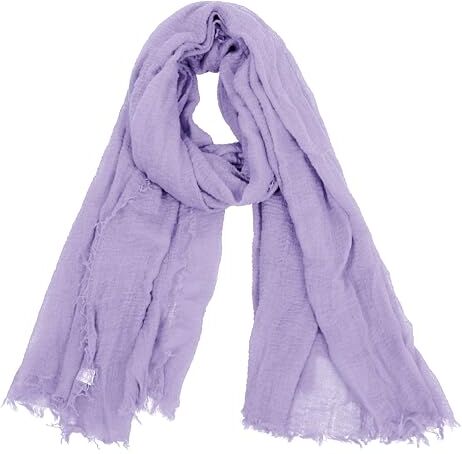 Van Der Rich ® Sciarpa Stropicciata Uomo Donna (29-Viola chiaro, TU)