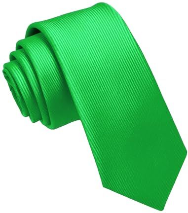 JEMYGINS Cravatta Uomo Multicolore Sottile 6CM verde limone