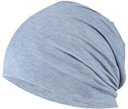 YOFASEN Berretto Slouchy Cappello in Cotone Chemio Cancro Cappuccio per Dormire Cappuccio Turbante Copricapo Elastico Musulmano per Donna Uomo, Grigio, Taglia Unica