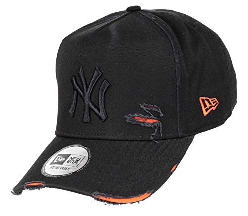 New Era York Yankees 9forty A Frame Adjustable cap Distressed Black/Orange One-Size
