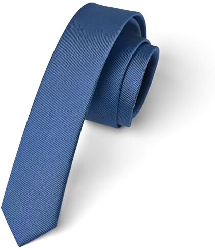 Enlision Cravatta Blu Uomo Elegante 4 CM Cravatta Stretta Sottile Slim Cravatte Tinta Unita de Matrimonio Festa Lavoro